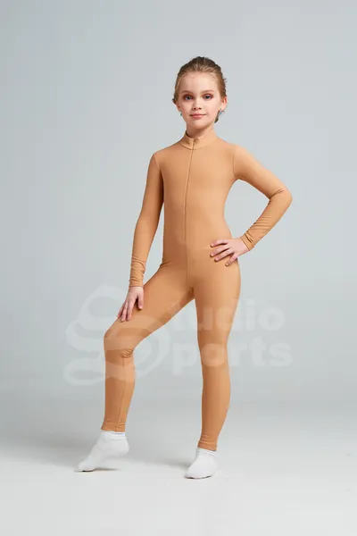 Термо бельё (комбинезон) unisex с воротником, тем. Телесный
