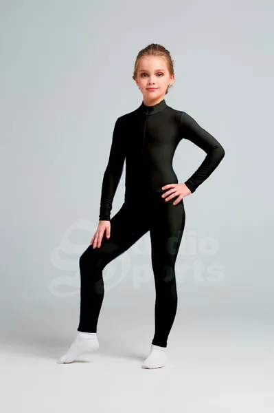 Термо бельё (комбинезон) unisex с воротником, черный