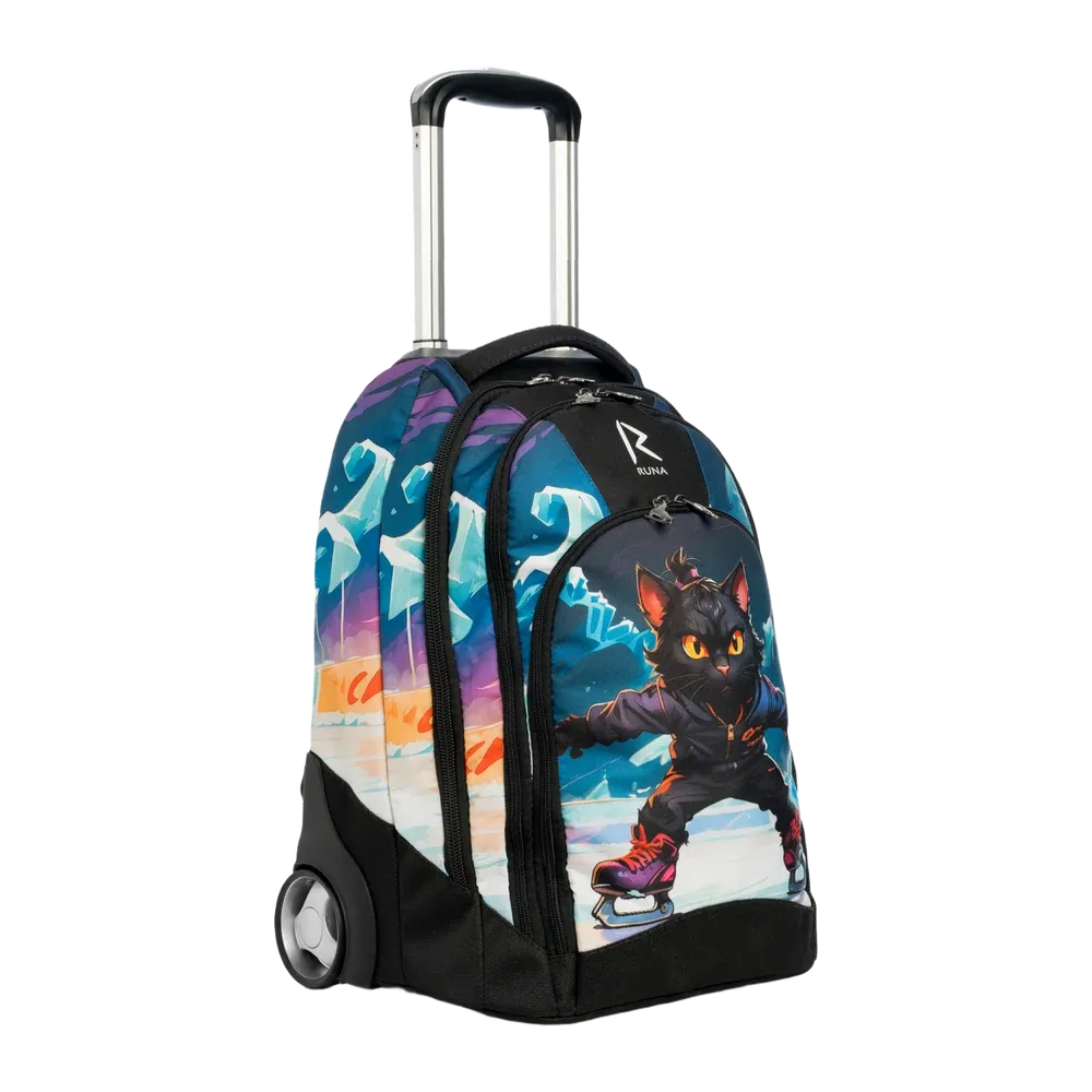 Сумка-рюкзак на колесиках «RUNA» Razor black